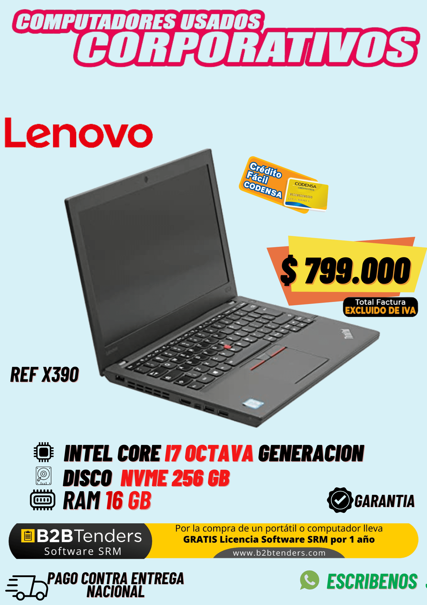 Lenovo X390 Intel Core I7